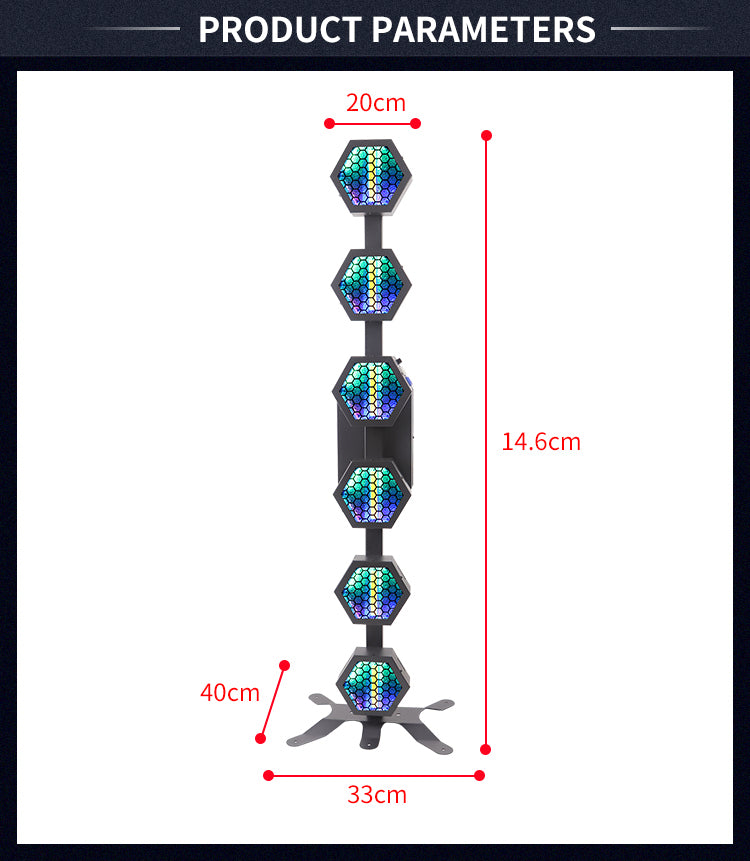 Hexaline P2 6x100W RGB DMX LED Retro Light