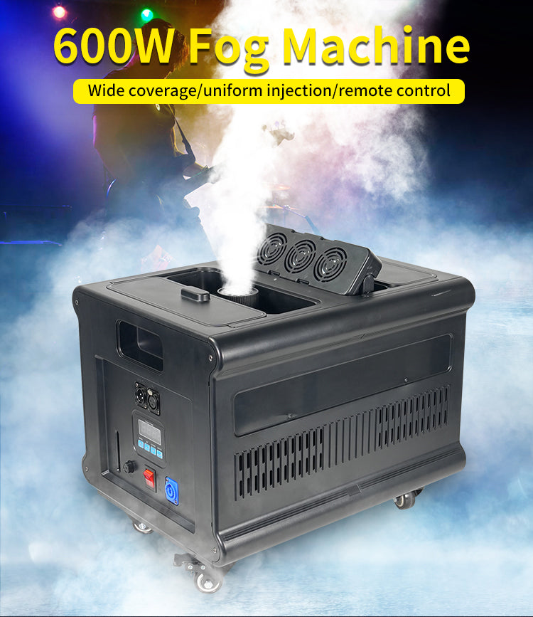 Stage Effect 600W DMX Double Outlet Haze Fog Smoke Hazer Machine