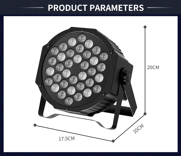 36pcs RGB DMX512 Plastic LED Par Can light