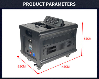 Stage Effect 600W DMX Double Outlet Haze Fog Smoke Hazer Machine