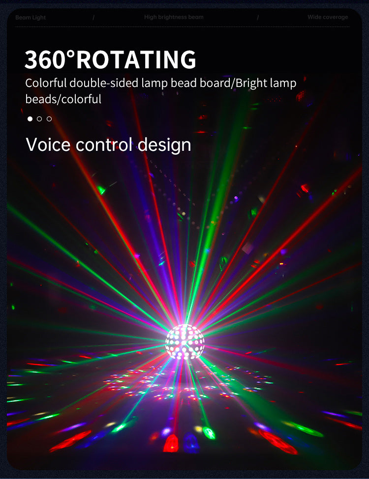 9 Color Rotating DMX Strobe Effect Magic Ball LED Beam Light