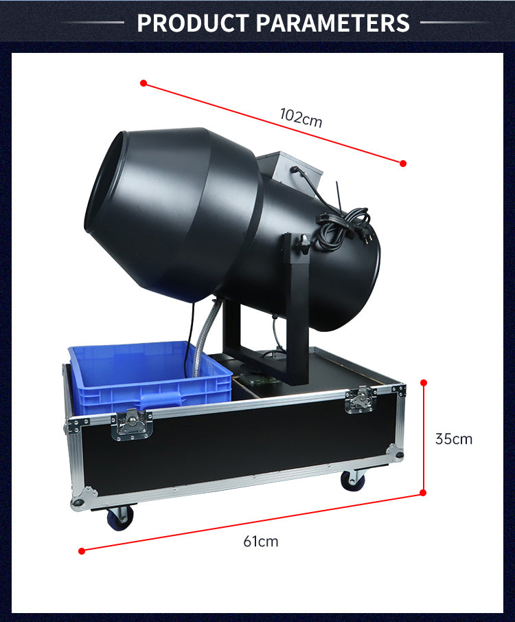 3000W Moving Head Fly Case Integrated Foam Party Machine