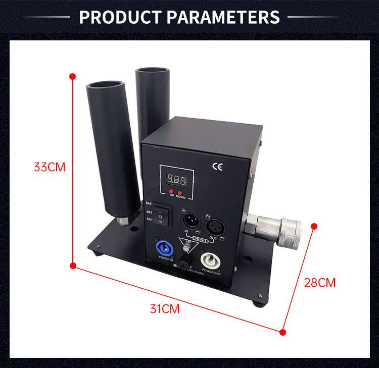 Double Twin Dual Head Tubo Power Stage Co2 Jet Machine