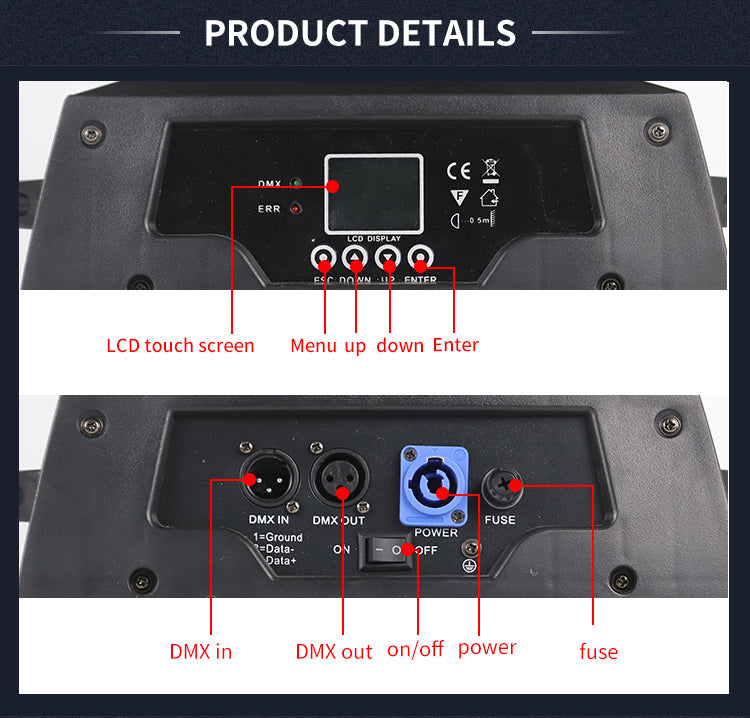 36pcs DMX512 Zoom Wash LED Moving Head Light