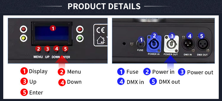 5 Heads DMX 5x500mw RGB Moving Head Laser Light