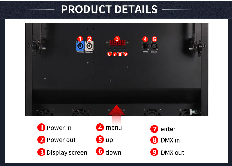 25x10W RGB 5X5 DMX Background LED Matrix Light