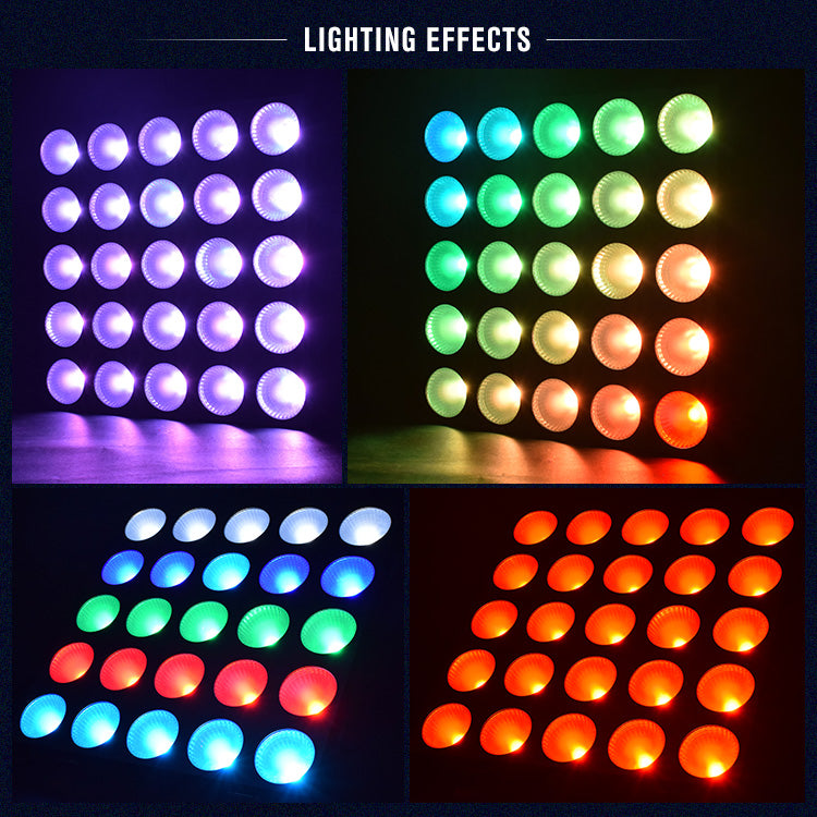 25x10W RGBW 4in1 DMX Blinder Background 5x5 LED Matrix Light