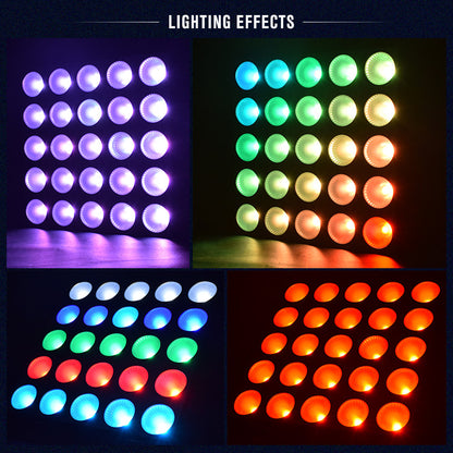 25x10W RGBW 4in1 DMX Blinder Background 5x5 LED Matrix Light