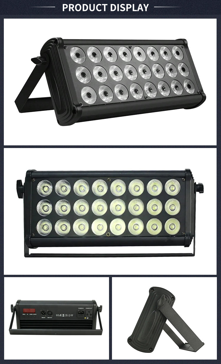 24X4W RGBW 4in1 DMX512 Strobe LED Wall Wash Light