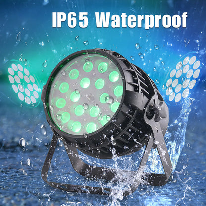 Waterproof Outdoor 18X18W RGBWAUV 6in1 DMX Zoom Wash LED Par Can Light