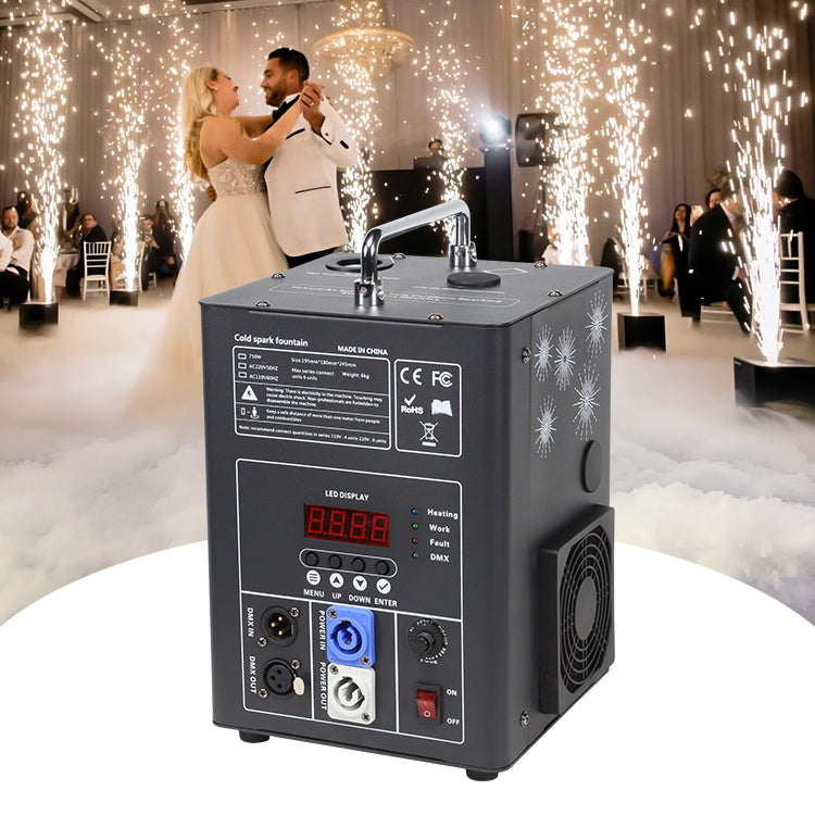 750W DMX Wireless Remote Control Sparkler Cold Spark Machine