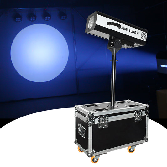 Stage Wedding Show 330W DMX Zoom LED Follow Spot Light with Flight Case