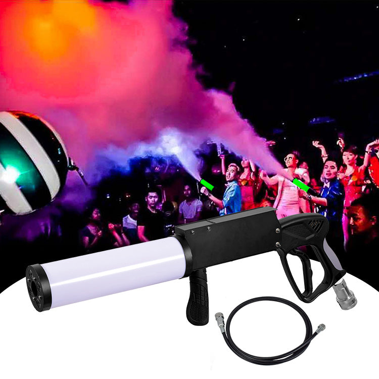 DJ Equipment DMX Co2 Jet Spray Machine RGB LED Co2 Smoke Fog DJ Gun