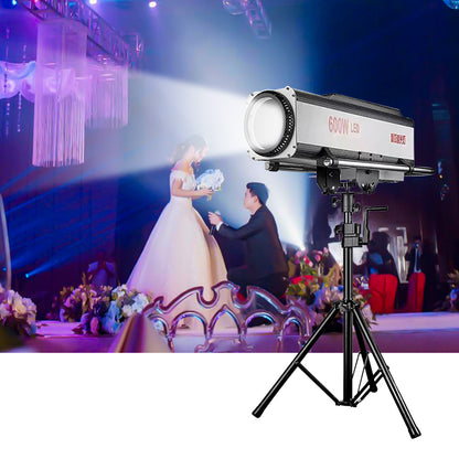 600W High Power DMX512 Focus Spotlight LED Follow Spot Light for Wedding Stage Show