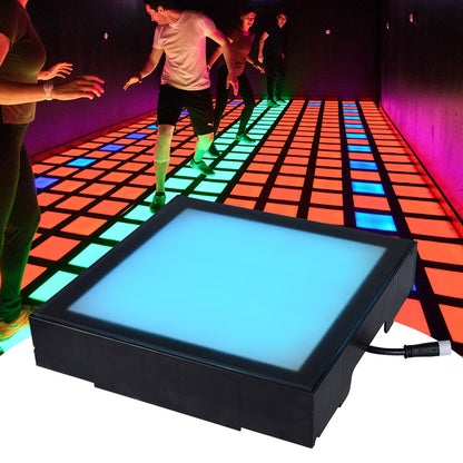 Factory Supply 30x30cm Wired Interactive RGB Activate Game LED Dance Floor for Kid Games