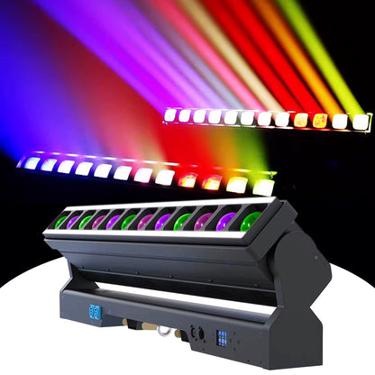 10x60W RGBW 4in1 DMX Beam Bar Zoom Wash Halo LED Moving Head Light for Stage Disco Night Club