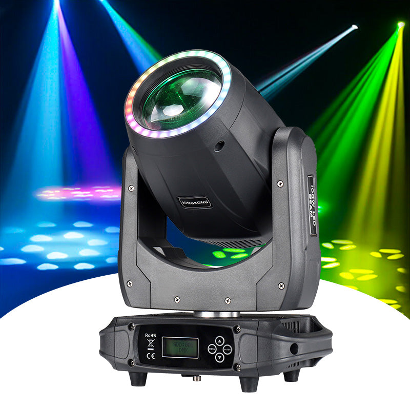 Activated dj Disco Stage Light 150W DMX 150 Watt Moving Head LED Beam Lights with Halo Ring Aperture