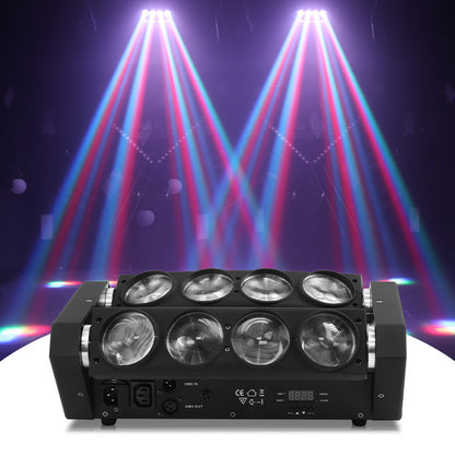 8 Eyes Spider RGB DMX 8x10w LED Beam Moving Head Lights for Stage Dj Club Disco Bar Party