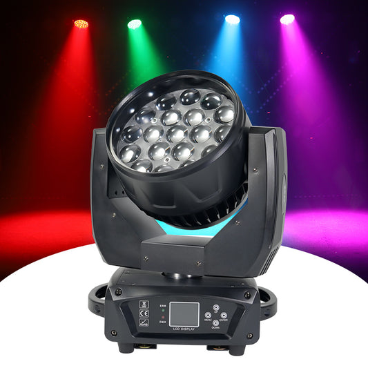 19x15W DMX RGBW 4in1 Zoom LED Wash Moving Head Light