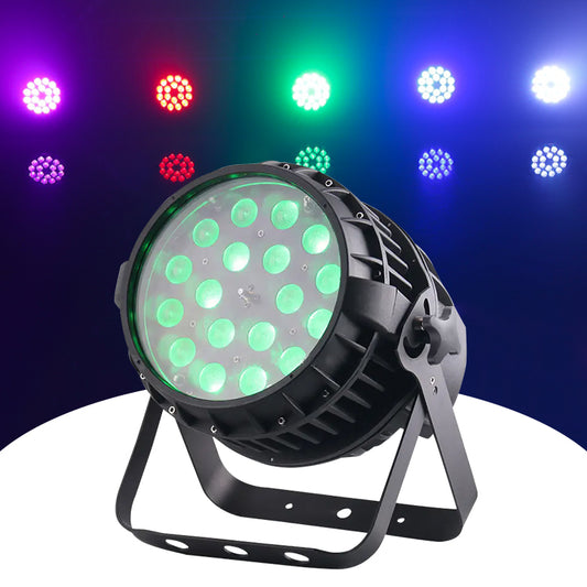 Waterproof Outdoor 18X18W RGBWAUV 6in1 DMX Zoom Wash LED Par Can Light