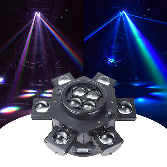 6 Head DMX512 Bee Eye Sound Control Laser Beam LED Moving Head Light