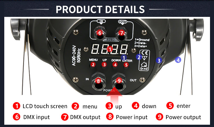 24x10W RGBW 4in1 DMX512 LED Par Can light