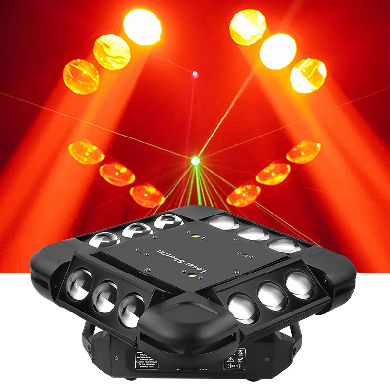 12x10W RGBW DMX Beam Laser LED Moving Head Effect Light For Bar dj club Disco