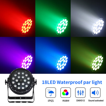 Waterproof Outdoor 18X18W RGBWAUV 6in1 DMX Zoom Wash LED Par Can Light