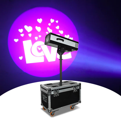 880W DMX High Power Double Zoom LED Follow Spot Light with Flight Case