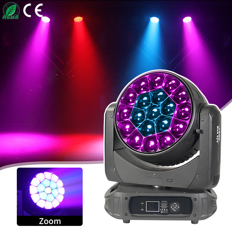 19x40 RGBW 4in1 19x40W B-Eyes Big Bee Eye Beam Zoom Wash LED Moving Head Light for Bar Stage