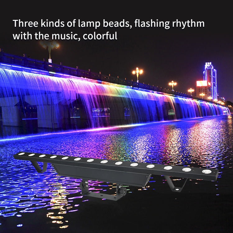 14x3W RGB 3 in 1  DMX512 Linear Matrix Bar LED Wall Wash Light