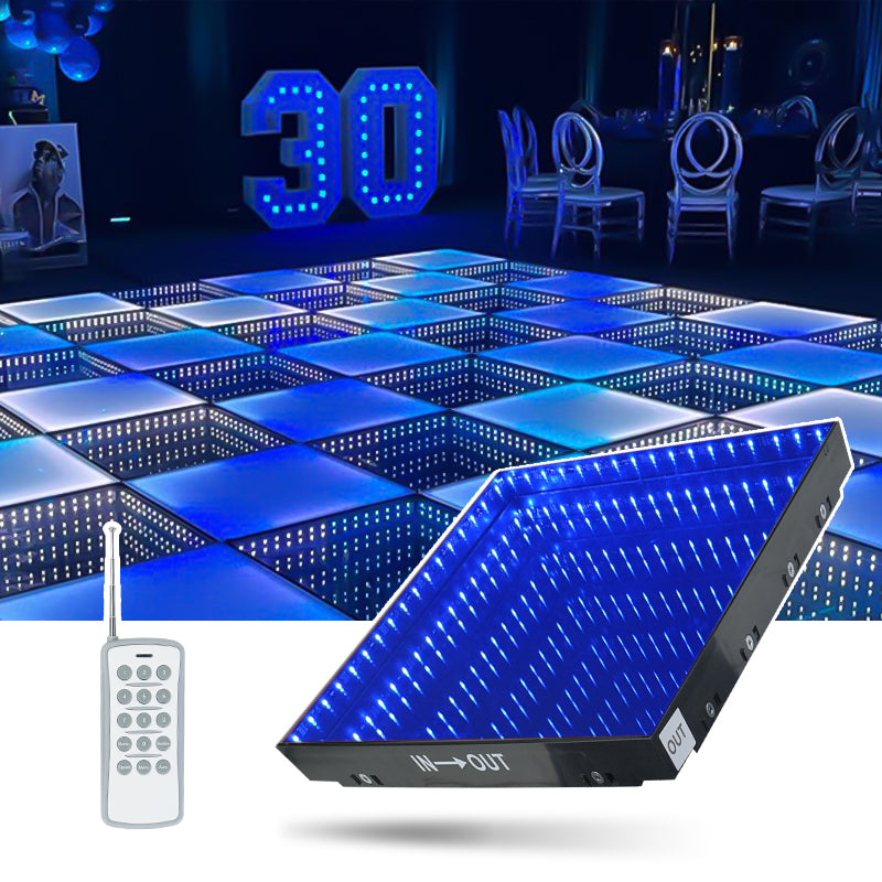 Stage Lights Tempered Glass Magnetic Infinity Mirror Panel 3d Effect LED Dance Floor for Wedding Party