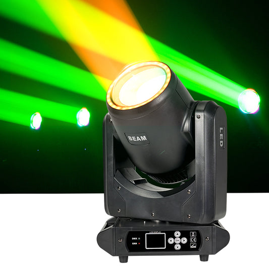 Professional dj Bar Disco Party Stage Lights 200W DMX LED Beam Moving Head Light with Halo Ring