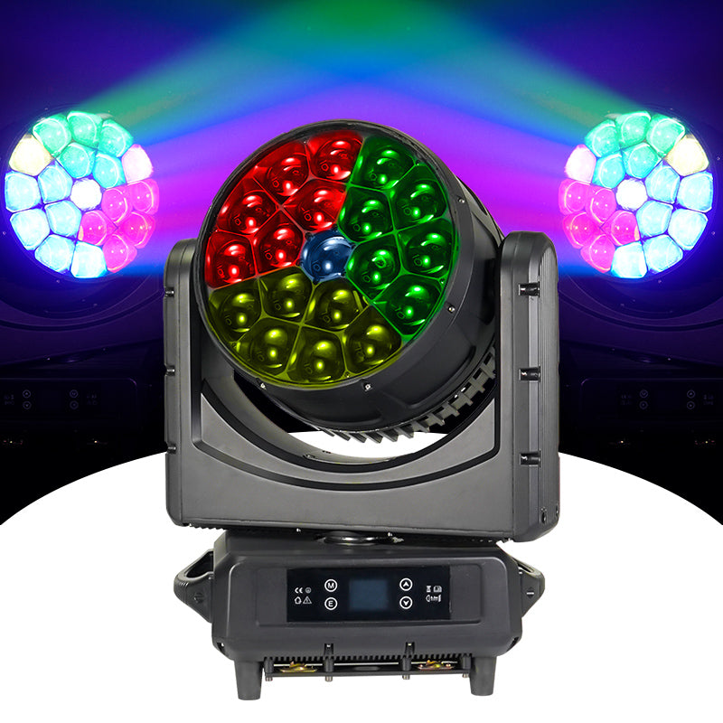 Waterproof IP65 Outdoor DMX 19*40W RGBW 4 In 1 Zoom LED Wash Moving Head Light