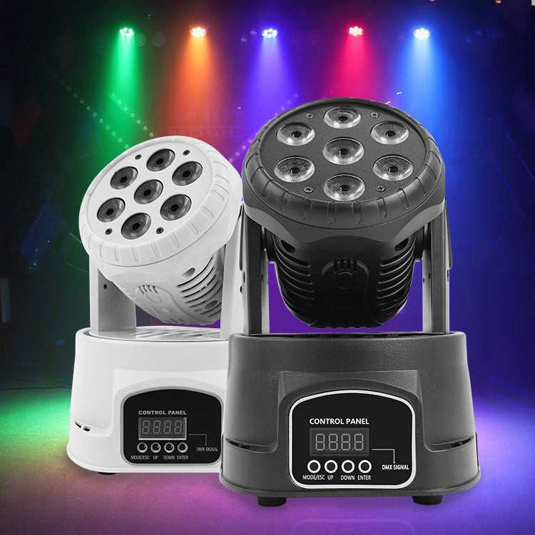 7x10W LED RGBW Mini Moving Head Wash Light