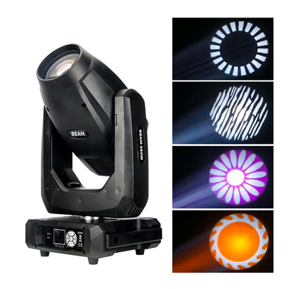 Mini 380W DMX BSW Beam Wash Spot 3in1 Moving Head Light for Stage Wedding dj Bar Club Party