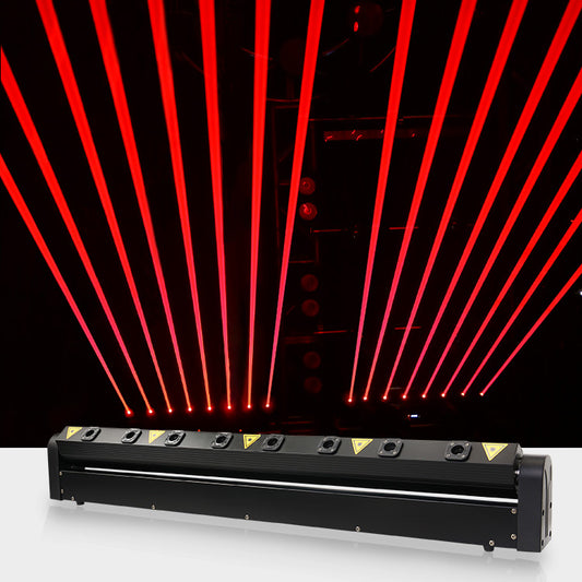 8 Eyes DMX 500mw Lazer Red Moving Head Laser Light