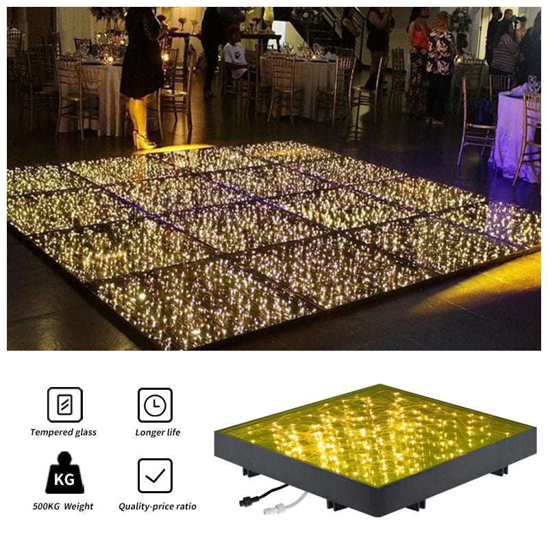 China Wholesale Multi Color Wired Wireless RGB Starry LED Dance Floor Light for Bar Nightclub Party