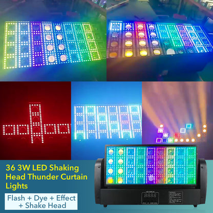 36x3W Warm White DMX LED 648pcs 5050 RGB Auxiliary Wall Washer Moving Head Light For bar Disco Night Club