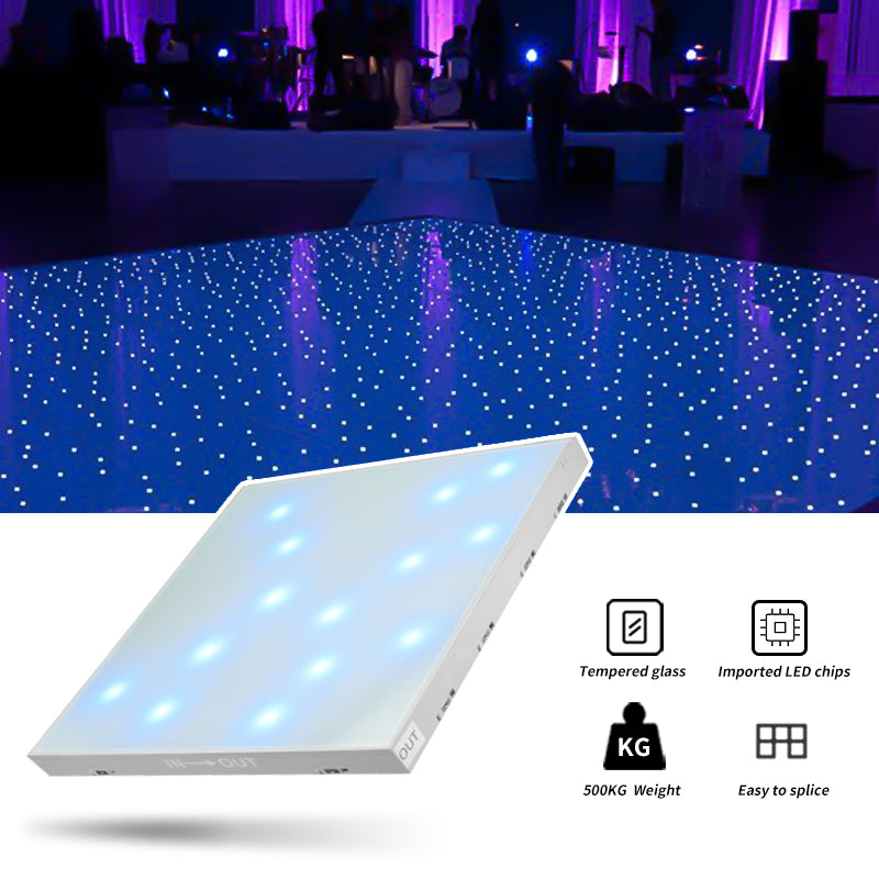 White Black Star Starlit Starling Dance Floor Wedding Wireless Starlight LED Dance Floor Tiles