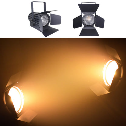 Spotlight Fresnel 200w Warm Cool White Cob LED Spot Light for Theatre Television Studio