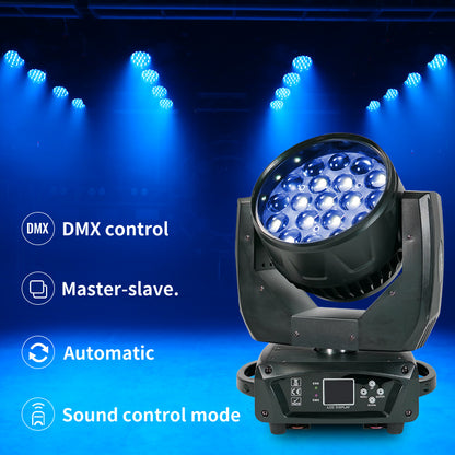 Wholesale Price 19x15w 19 15 19*15 RGBW 4in1 Zoom Wash LED Moving Head Light for Bar dj Night Club Disco