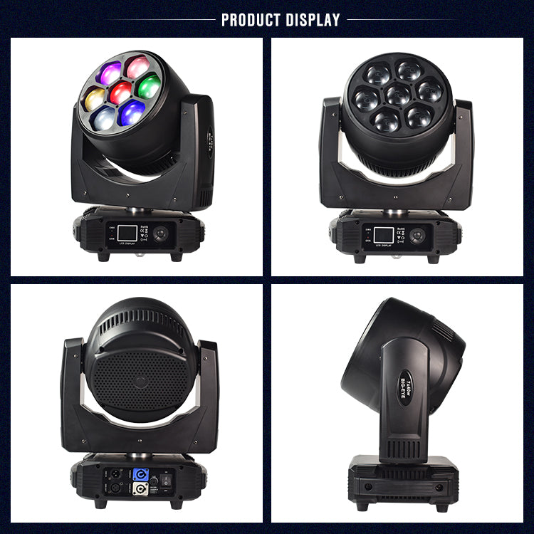 Bee Eye 7*40w RGBW 4in1 DMX512 LED Wash Zoom Moving Head Light