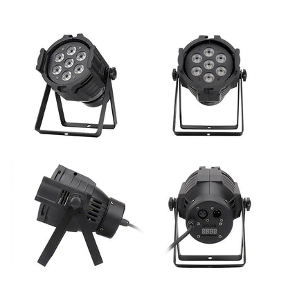 dj Light 7*10W DMX 512 RGBW 4in1 LED Par Can Light for Wedding Disco Stage