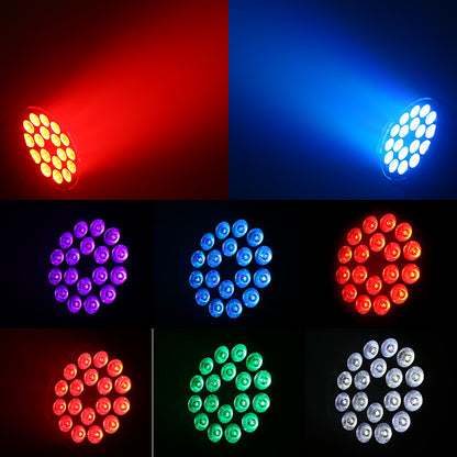 18x18w RGBWA UV 6in1 DMX512 Flat Slim LED Par Can light