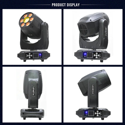 180W DMX 6x4W RGBW 4IN1 Pattern Gobo Spot Wash LED Moving Head Light for dj Stage Bar Club