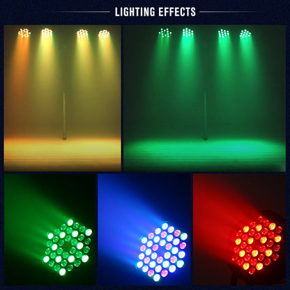 36pcs RGB DMX512 Plastic LED Par Can light