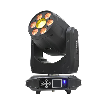 180W DMX 6x4W RGBW 4IN1 Pattern Gobo Spot Wash LED Moving Head Light for dj Stage Bar Club