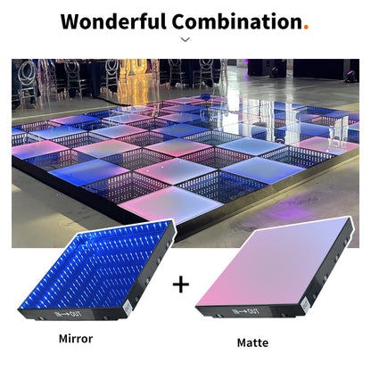 Stage Lights Tempered Glass Magnetic Infinity Mirror Panel 3d Effect LED Dance Floor for Wedding Party