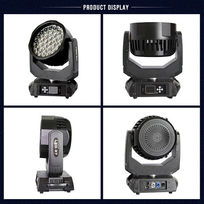 37x15W DMX RGBWA 5in1 LED Zoom Beam Wash Moving Head Light